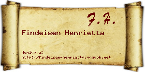 Findeisen Henrietta névjegykártya